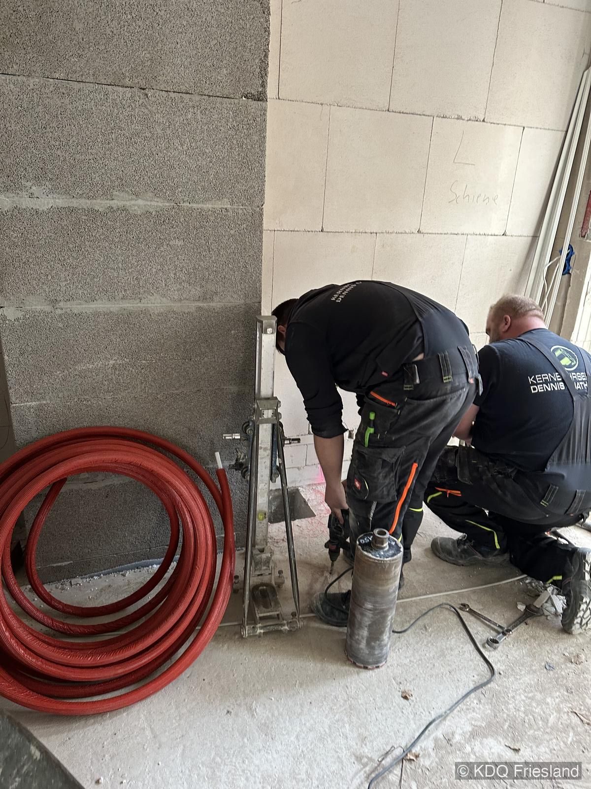 Team beim Kernbohren